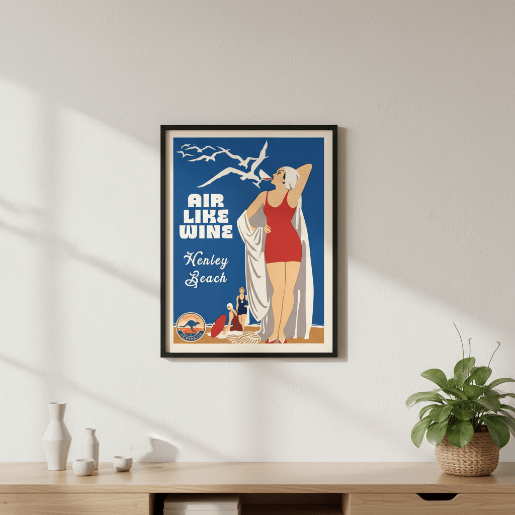 Custom Air Like Wine Retro Beach Personalised Print wall - art - picture - poster