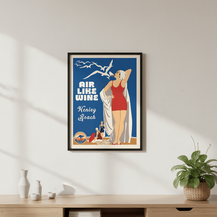 Custom Air Like Wine Retro Beach Personalised Print wall - art - picture - poster