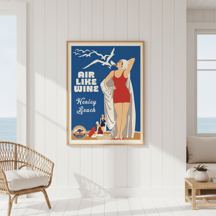 Custom Air Like Wine Retro Beach Personalised Print wall - art - picture - poster