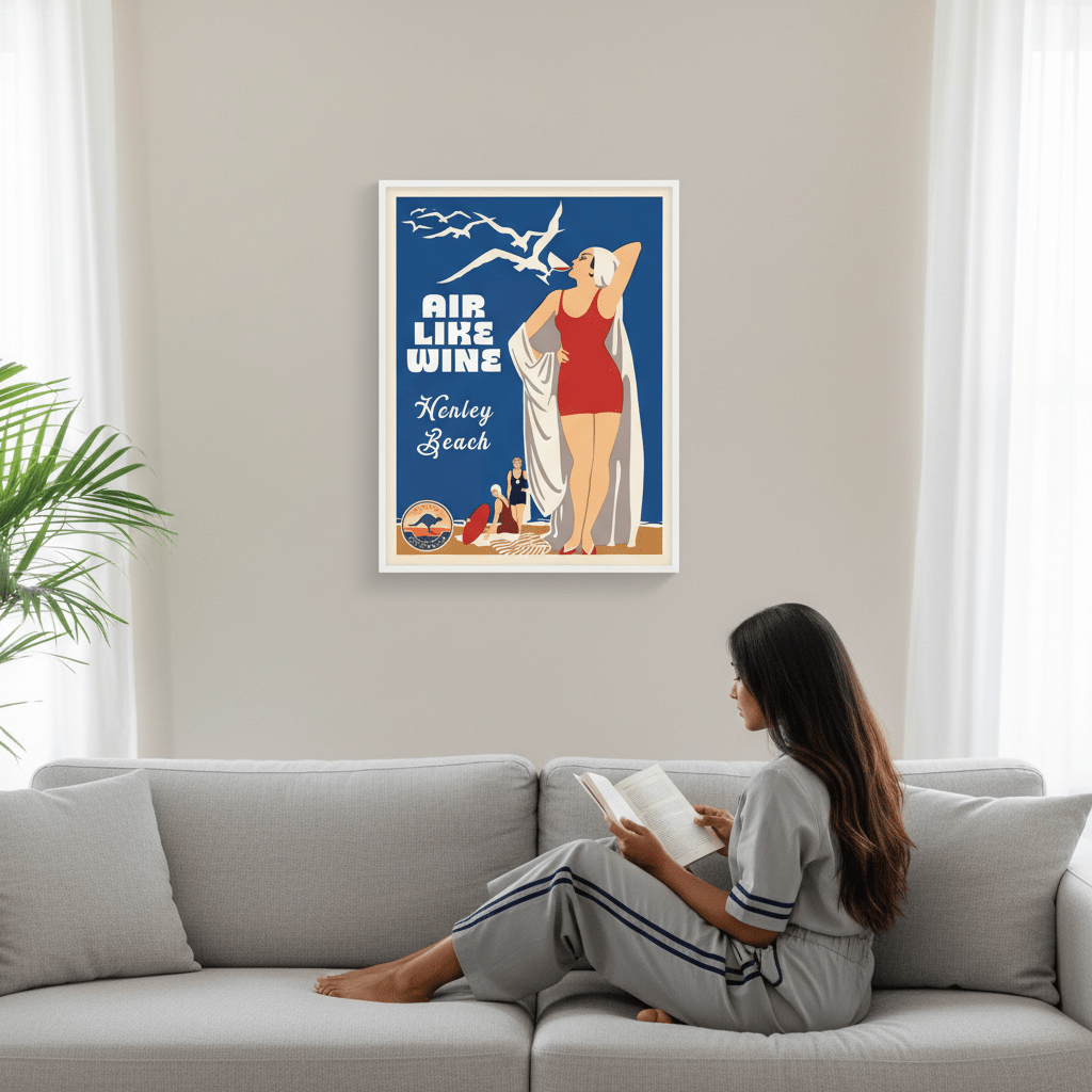 Custom Air Like Wine Retro Beach Personalised Print wall - art - picture - poster