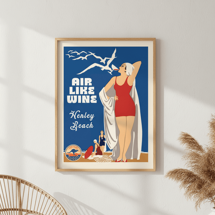 Custom Air Like Wine Retro Beach Personalised Print wall - art - picture - poster