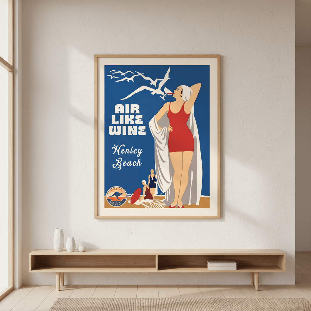 Custom Air Like Wine Retro Beach Personalised Print wall - art - picture - poster
