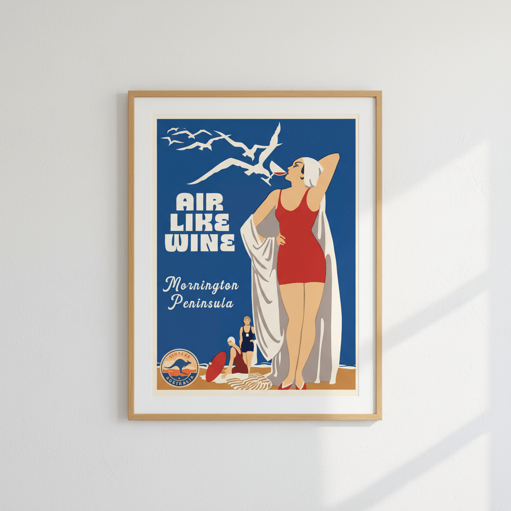 Custom Air Like Wine Retro Beach Personalised Print wall - art - picture - poster