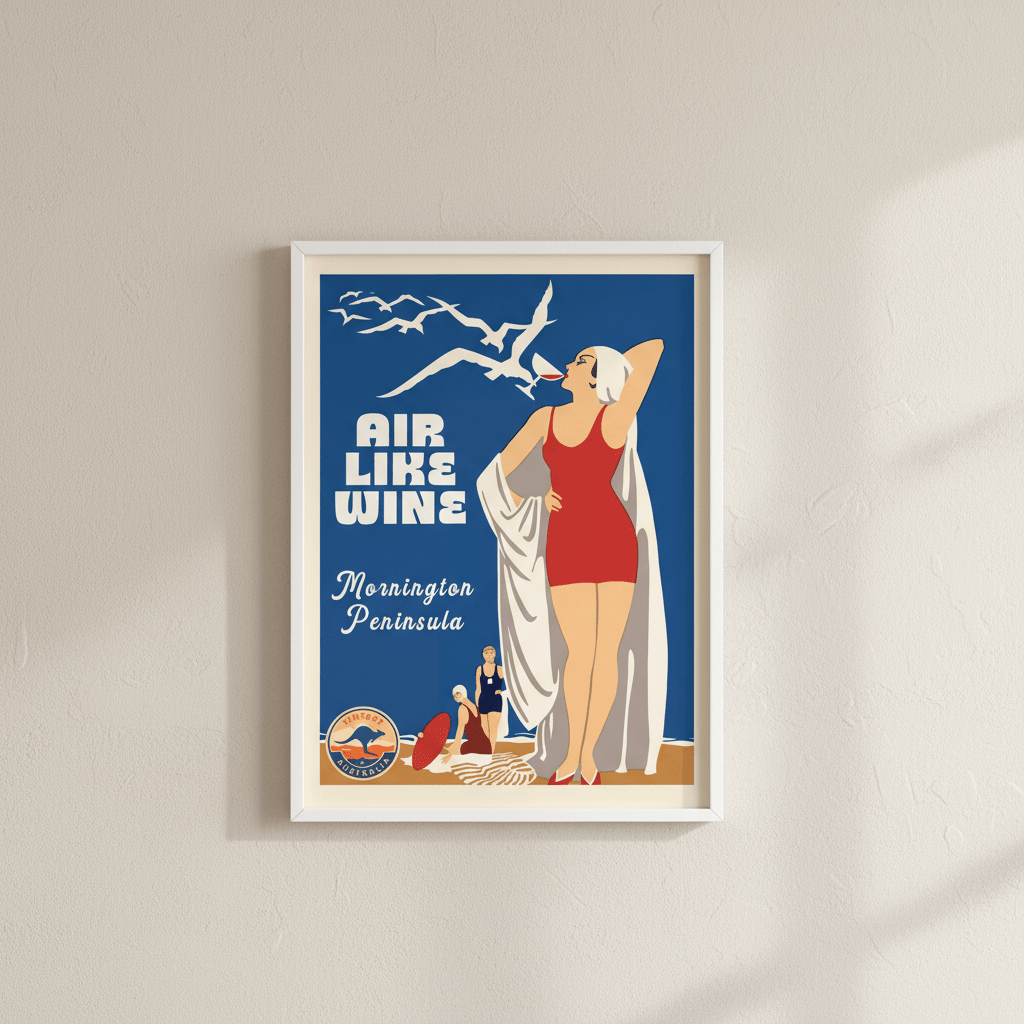 Custom Air Like Wine Retro Beach Personalised Print wall - art - picture - poster