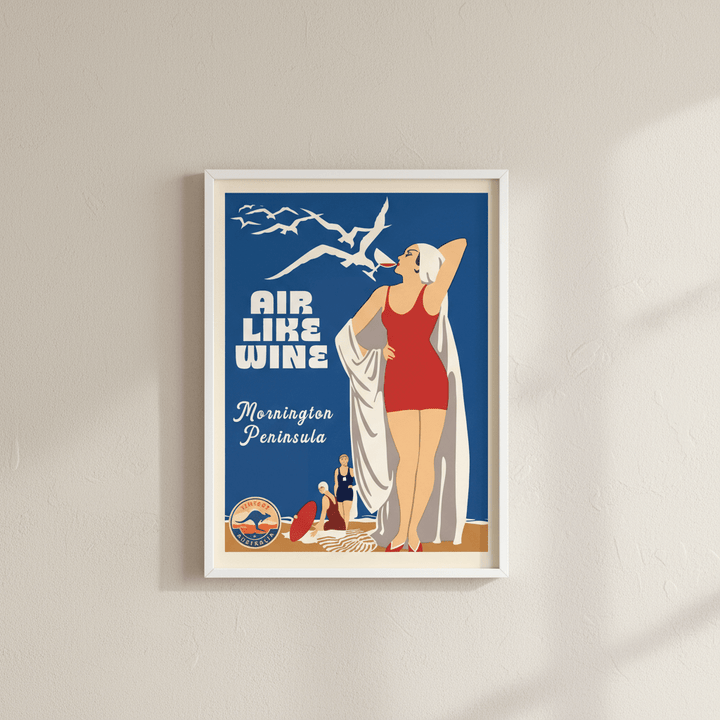 Custom Air Like Wine Retro Beach Personalised Print wall - art - picture - poster
