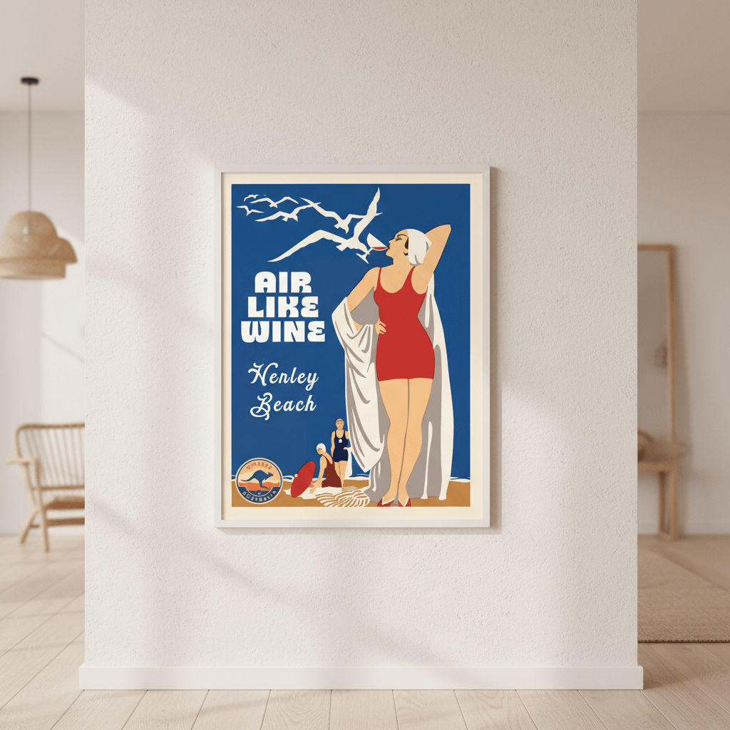 Custom Air Like Wine Retro Beach Personalised Print wall - art - picture - poster