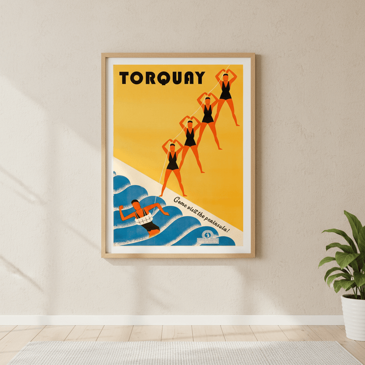 Custom Vintage Beach Club Retro Personalised Wall Art wall - art - picture - poster