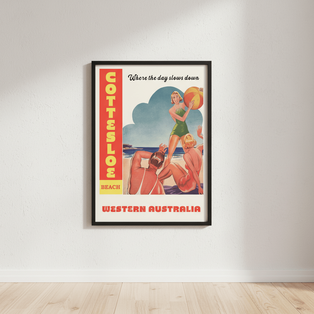 Custom Vintage Beach Personalistion Wall Art Print wall - art - picture - poster