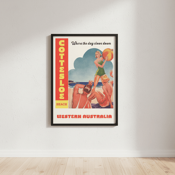 Custom Vintage Beach Personalistion Wall Art Print wall - art - picture - poster
