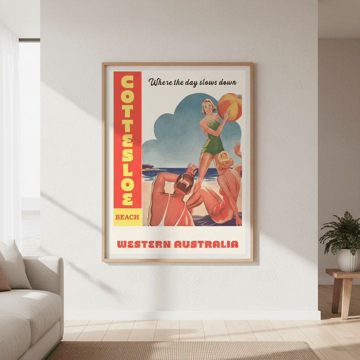 Custom Vintage Beach Personalistion Wall Art Print wall - art - picture - poster