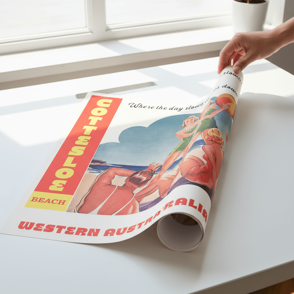 Custom Vintage Beach Personalistion Wall Art Print wall - art - picture - poster