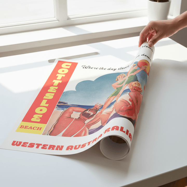 Custom Vintage Beach Personalistion Wall Art Print wall - art - picture - poster