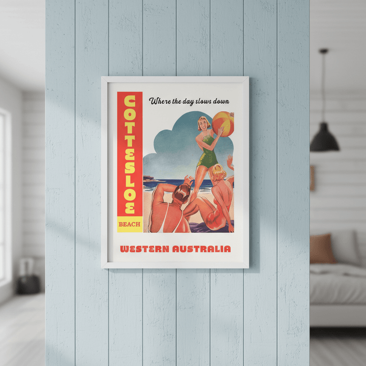 Custom Vintage Beach Personalistion Wall Art Print wall - art - picture - poster