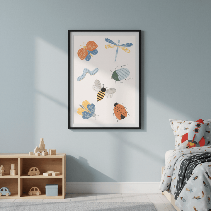 Cute Bugs by Menina Lisboa wall - art - picture - poster