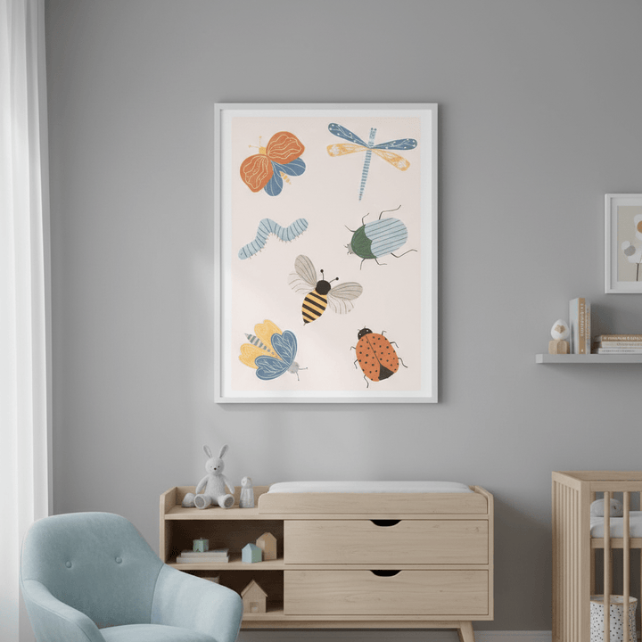 Cute Bugs by Menina Lisboa wall - art - picture - poster
