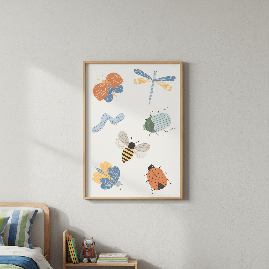 Cute Bugs by Menina Lisboa wall - art - picture - poster