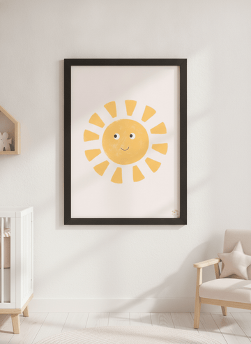 Soft neutral wall art styled in a serene nursery with pastel tones