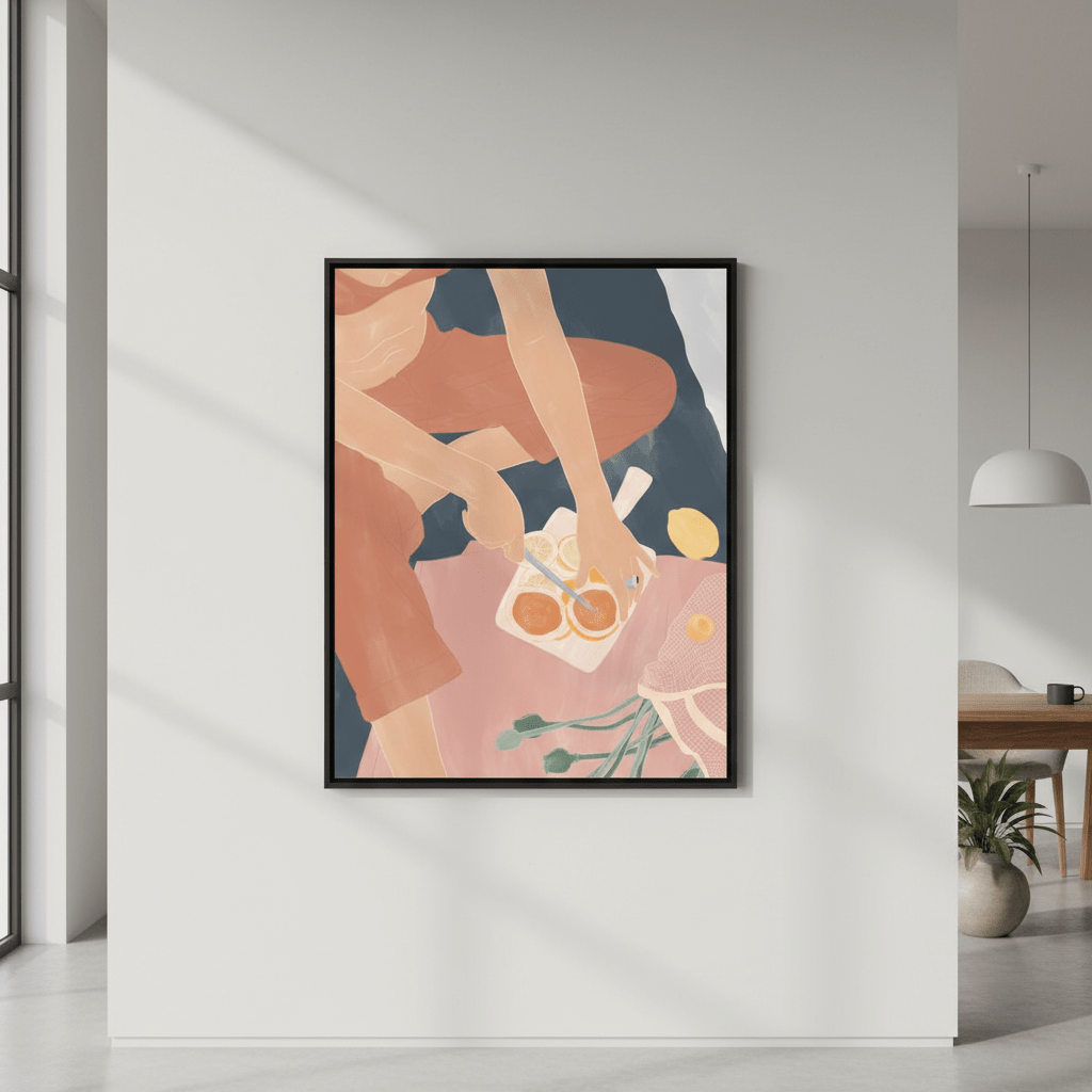 Cutting Grapefruits by Ivy Green Illustrations wall - art - picture - poster