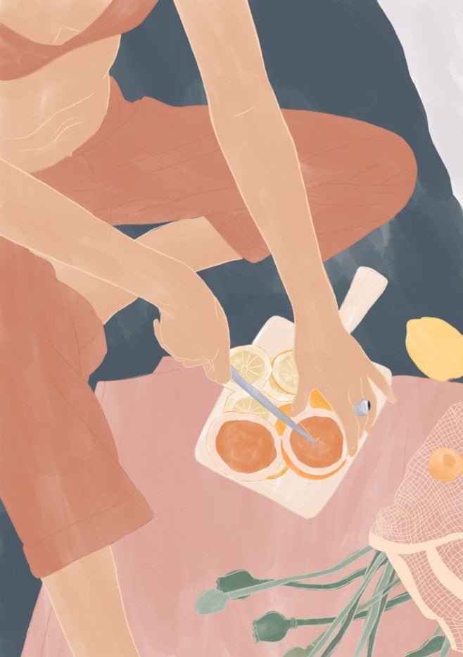 Cutting Grapefruits by Ivy Green Illustrations