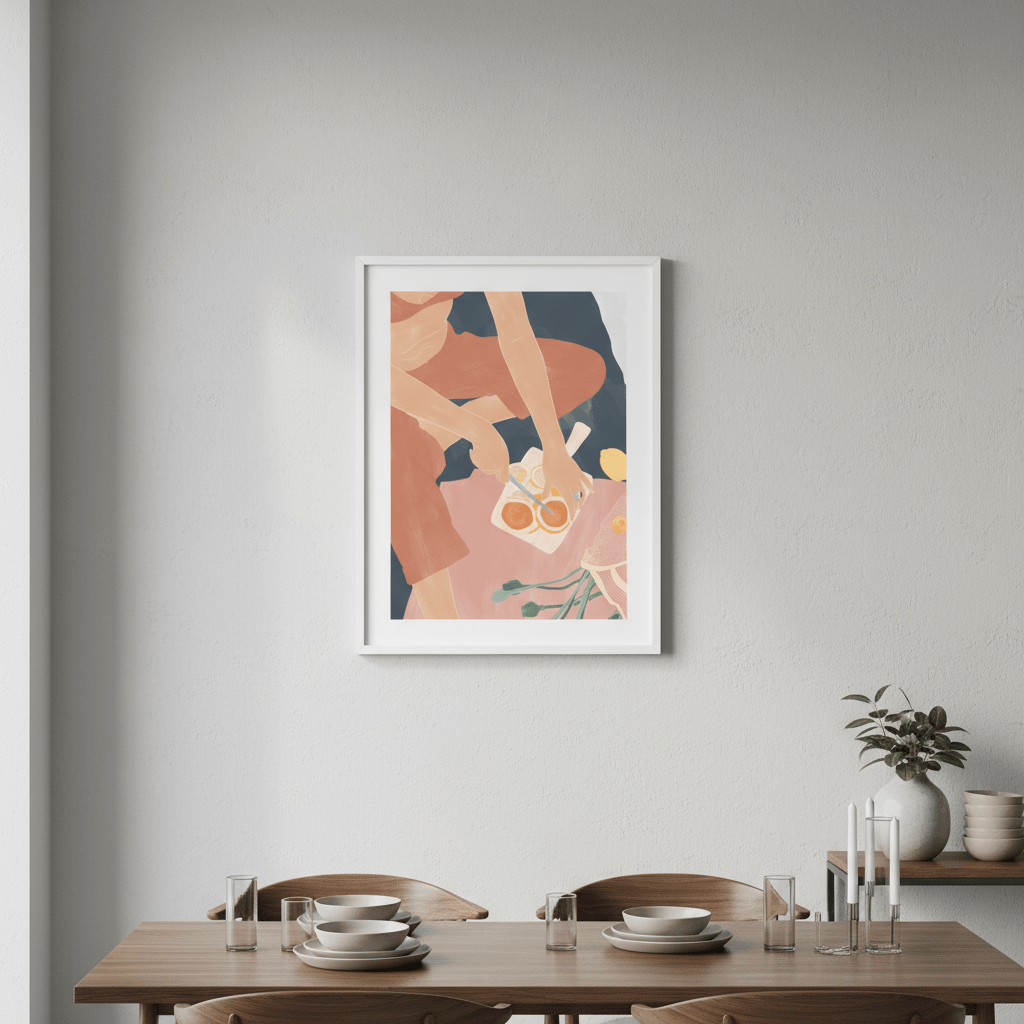 Cutting Grapefruits by Ivy Green Illustrations wall - art - picture - poster