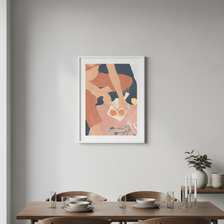 Cutting Grapefruits by Ivy Green Illustrations wall - art - picture - poster