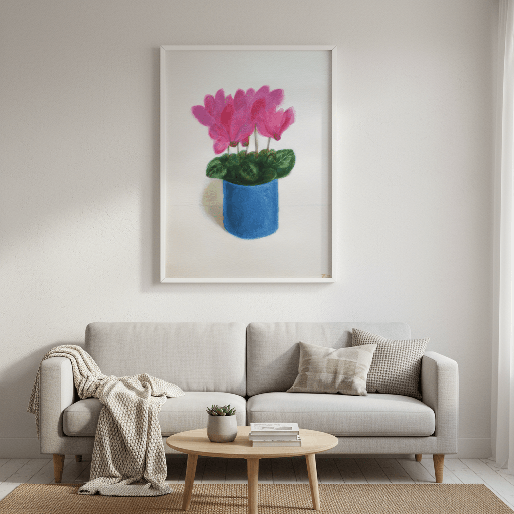Cyclamen Flowers by Ieva Baklane wall - art - picture - poster