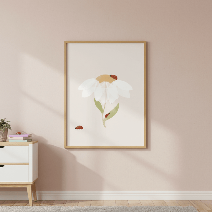 Daisy and Ladybugs by Menina Lisboa wall - art - picture - poster