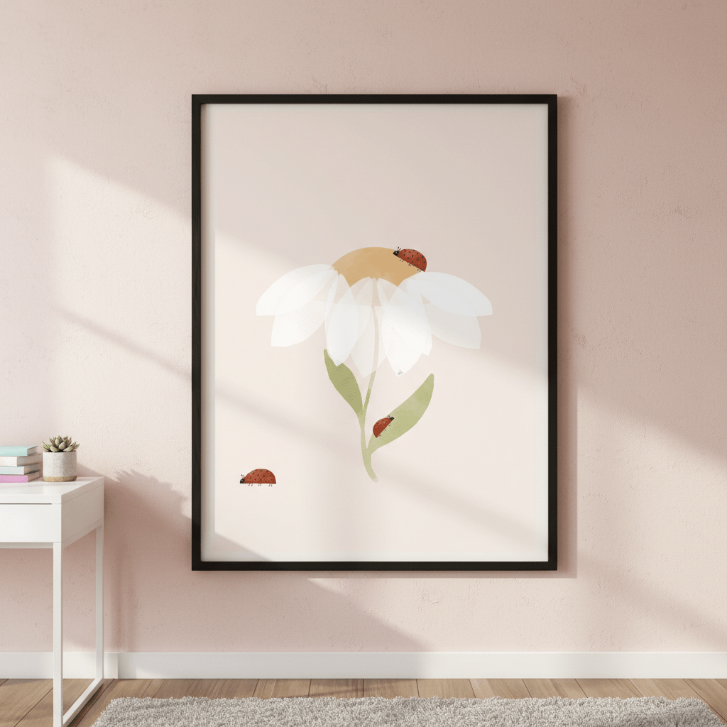 Daisy and Ladybugs by Menina Lisboa wall - art - picture - poster