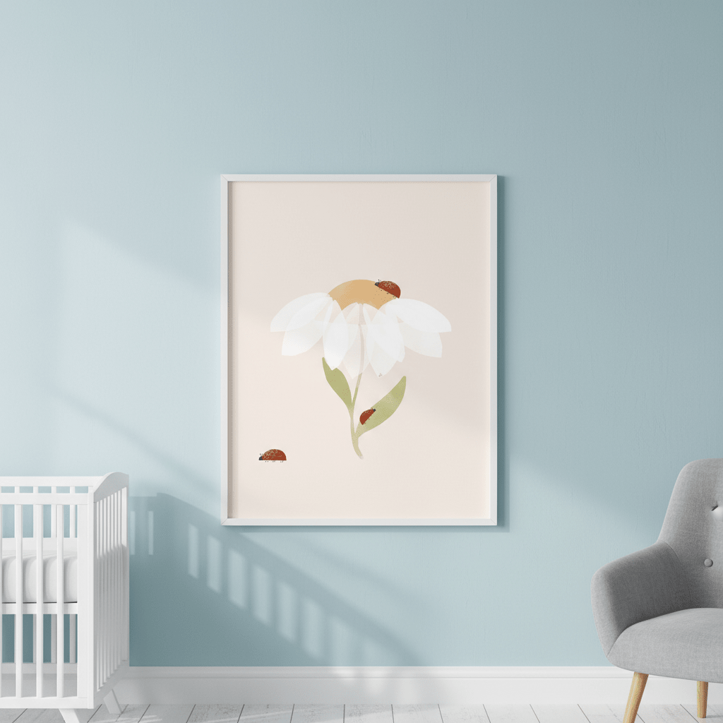 Daisy and Ladybugs by Menina Lisboa wall - art - picture - poster