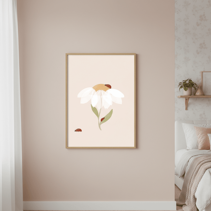 Daisy and Ladybugs by Menina Lisboa wall - art - picture - poster