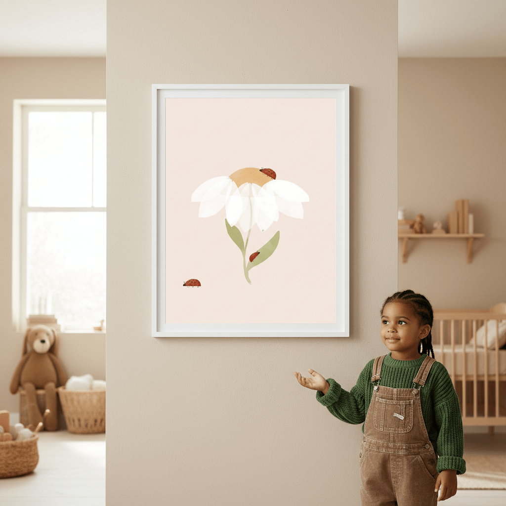 Daisy and Ladybugs by Menina Lisboa wall - art - picture - poster