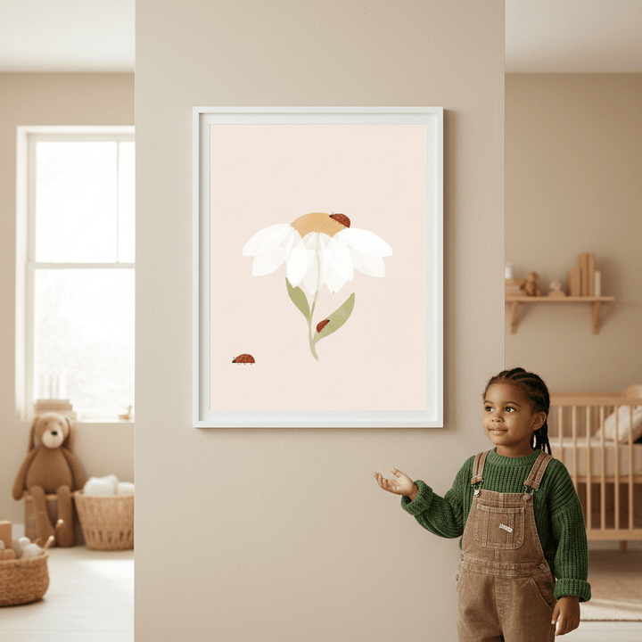 Daisy and Ladybugs by Menina Lisboa wall - art - picture - poster