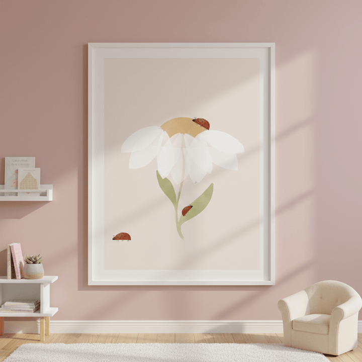 Daisy and Ladybugs by Menina Lisboa wall - art - picture - poster