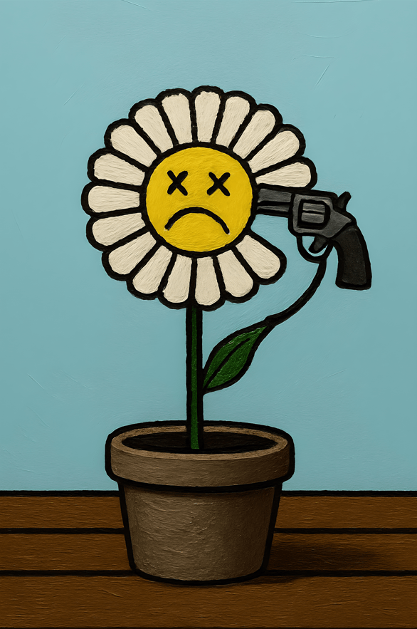 Daisy Gun Wall Art,frame
