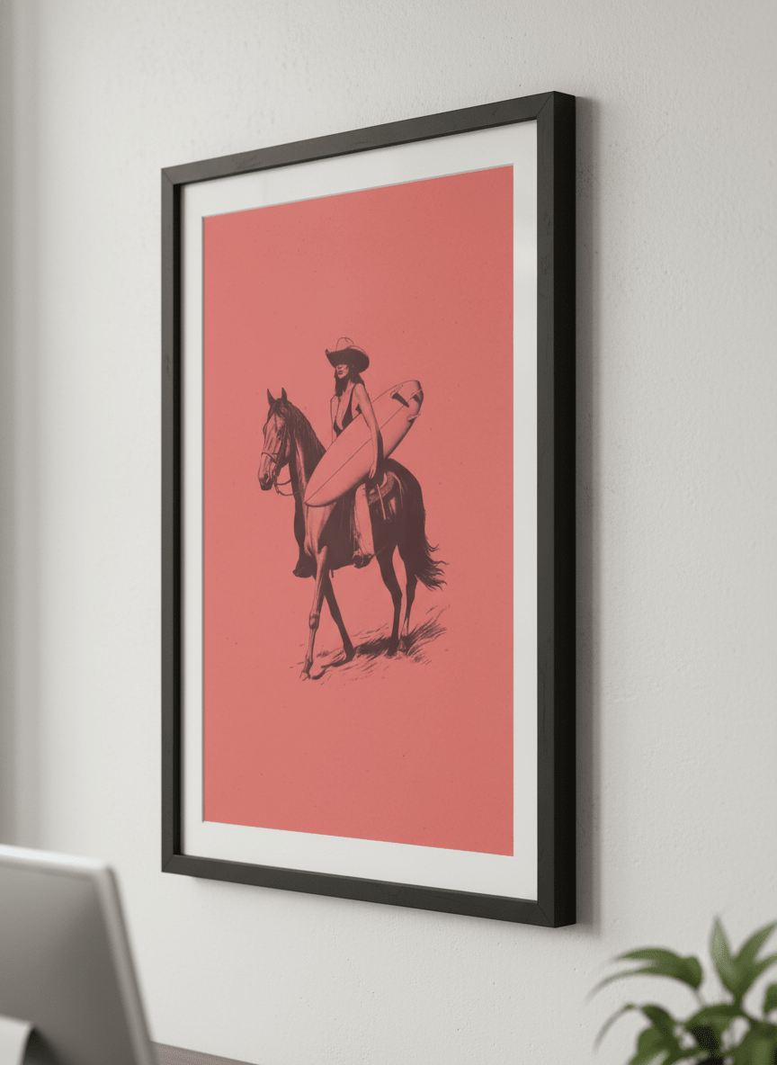 Contemporary wall art featured in a bright modern office workspace