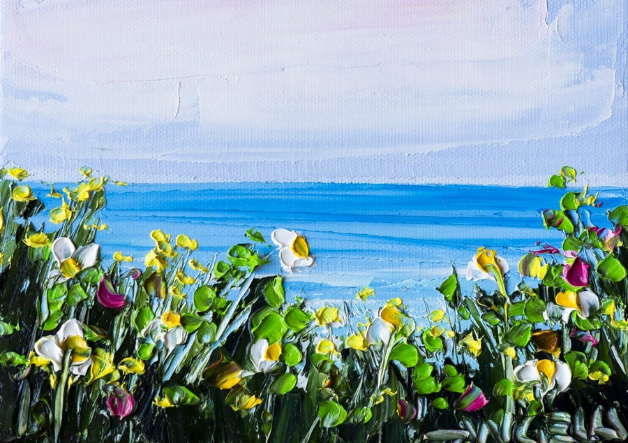 Daisy Shore Landscape By Angela Hawkey