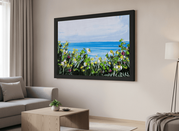 Daisy Shore Landscape By Angela Hawkey