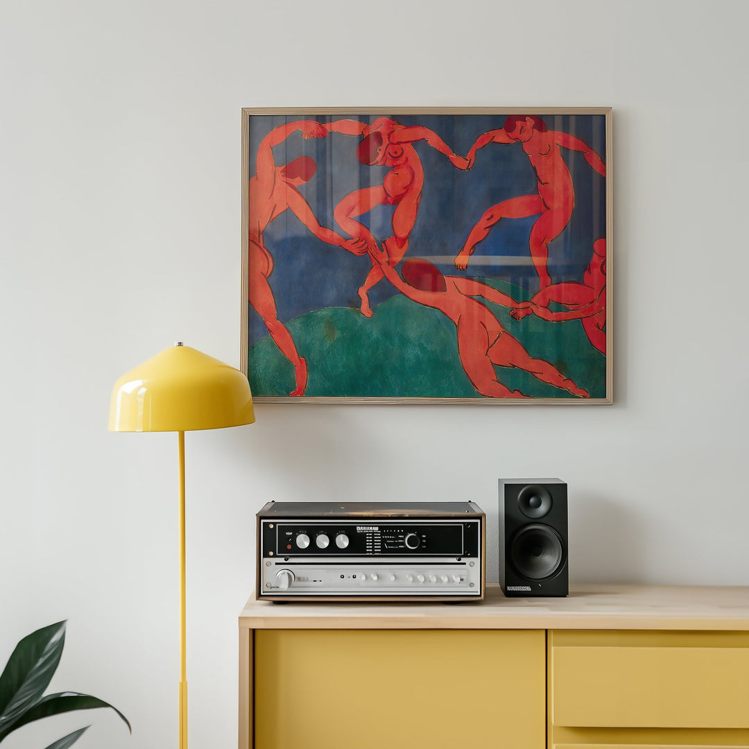 Dance Wall Art by Henri Matisse,livingroom,timber border
