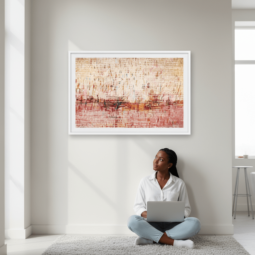 Dancing Rain Pink by Deer Muskeeter wall - art - picture - poster