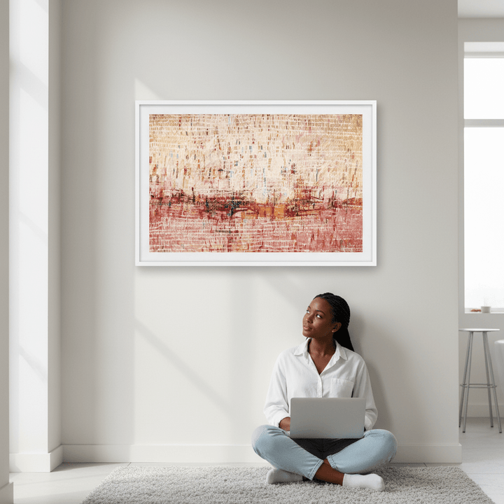 Dancing Rain Pink by Deer Muskeeter wall - art - picture - poster