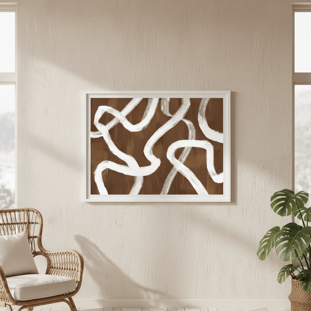 Dancing White Ribbon by Julia Cheney wall - art - picture - poster