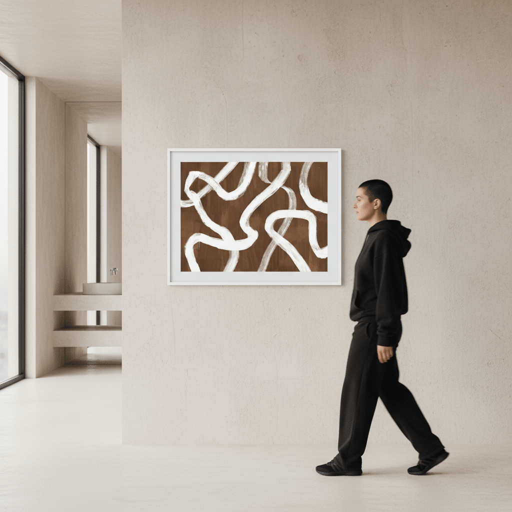 Dancing White Ribbon by Julia Cheney wall - art - picture - poster