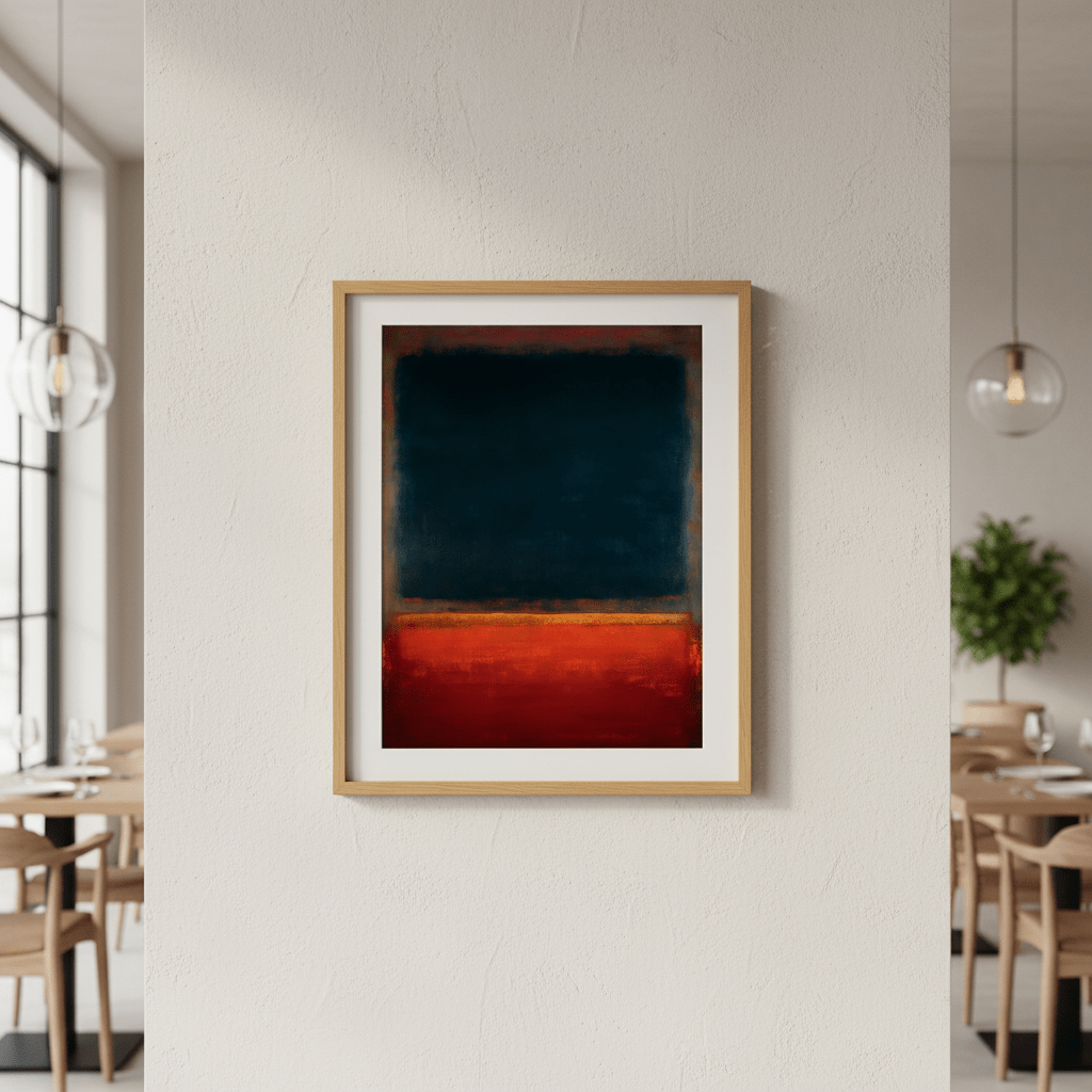 Dark Black and Red Abstract Wall Art Inspired by Mark Rothko wall - art - picture - poster