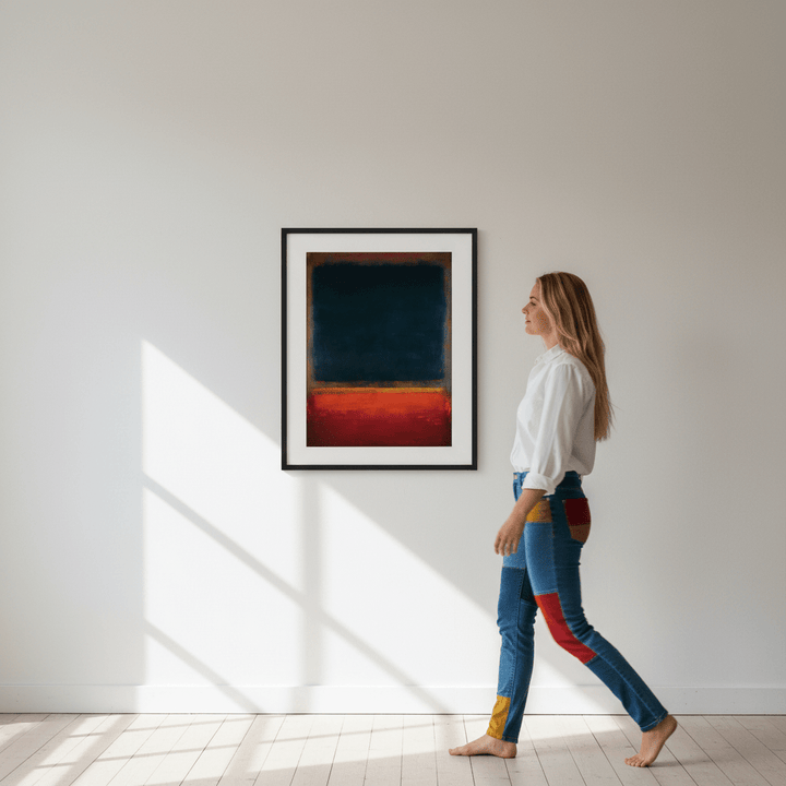 Dark Black and Red Abstract Wall Art Inspired by Mark Rothko wall - art - picture - poster