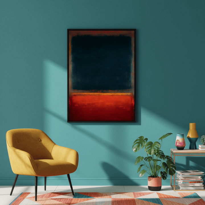 Dark Black and Red Abstract Wall Art Inspired by Mark Rothko wall - art - picture - poster