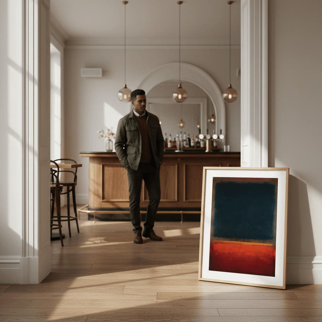 Dark Black and Red Abstract Wall Art Inspired by Mark Rothko wall - art - picture - poster