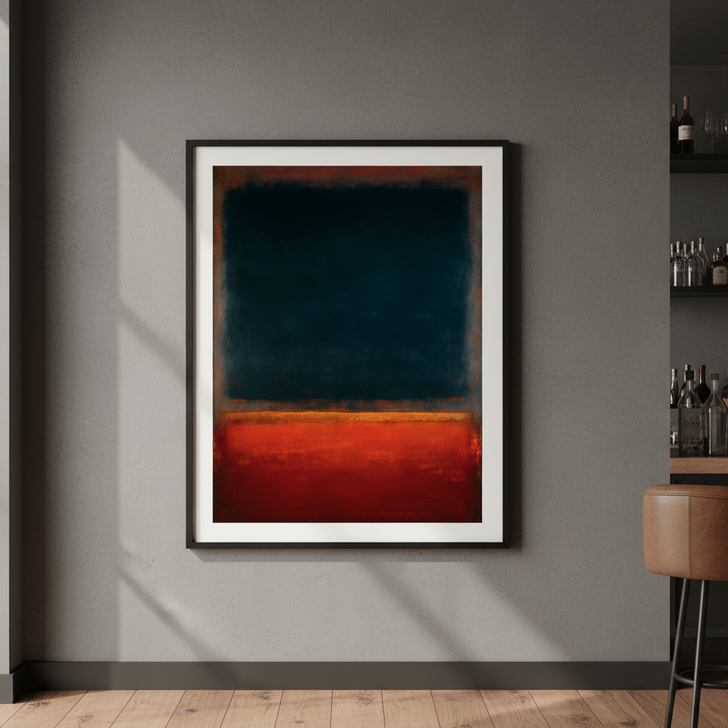 Dark Black and Red Abstract Wall Art Inspired by Mark Rothko wall - art - picture - poster
