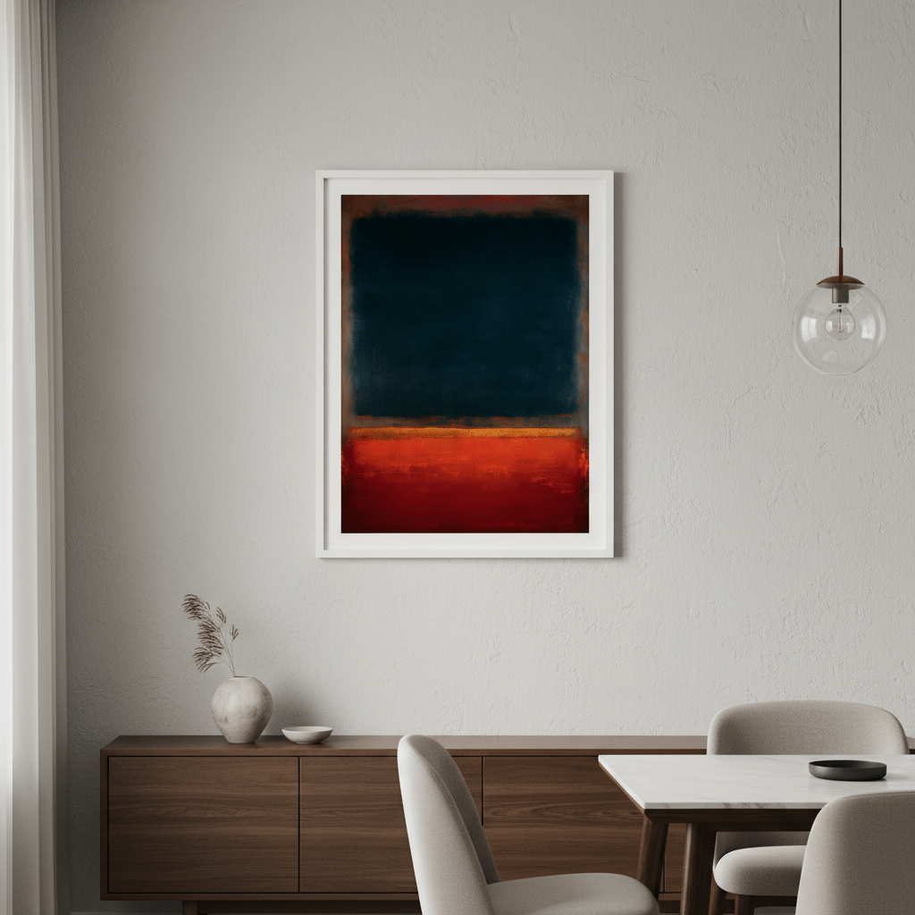 Dark Black and Red Abstract Wall Art Inspired by Mark Rothko wall - art - picture - poster