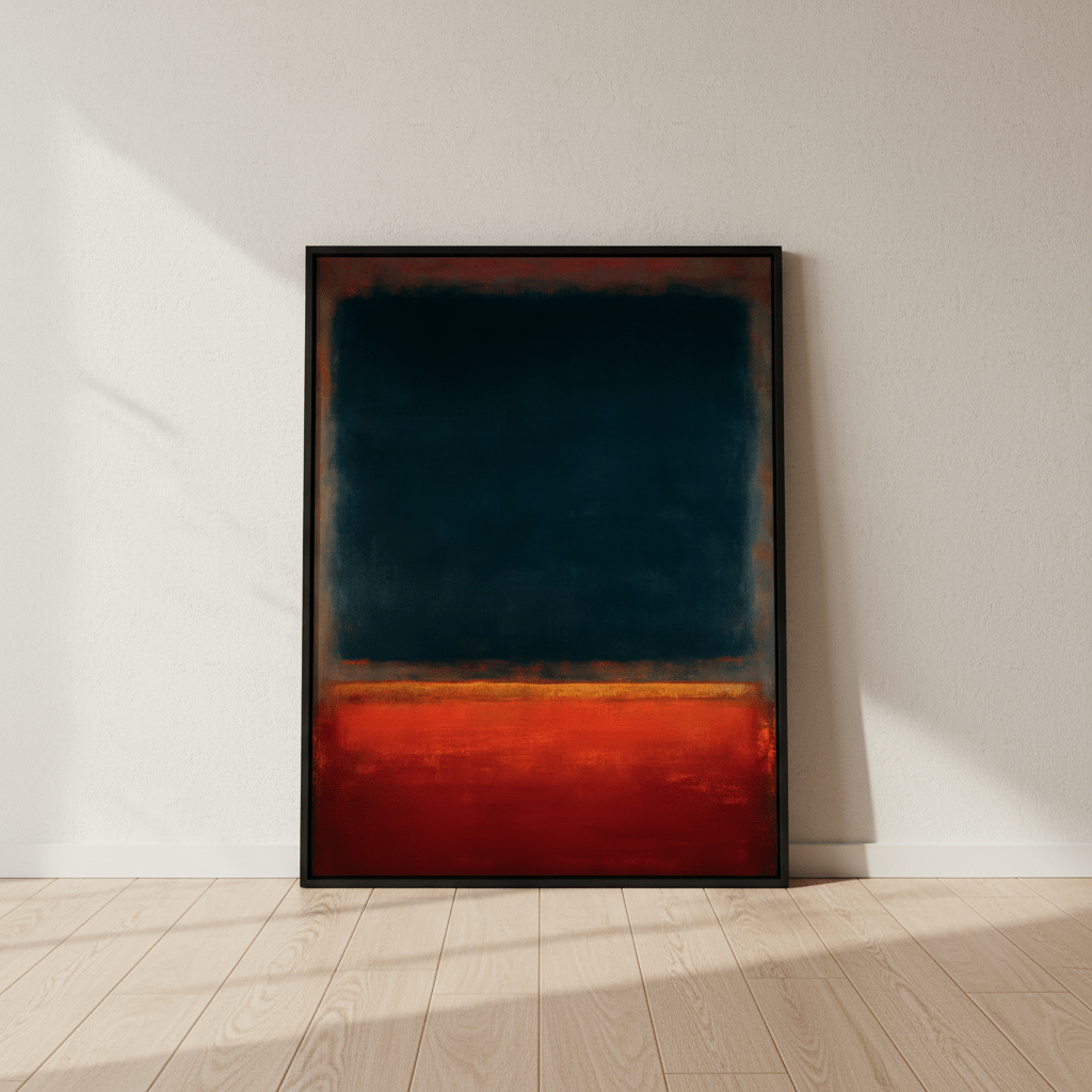 Dark Black and Red Abstract Wall Art Inspired by Mark Rothko wall - art - picture - poster