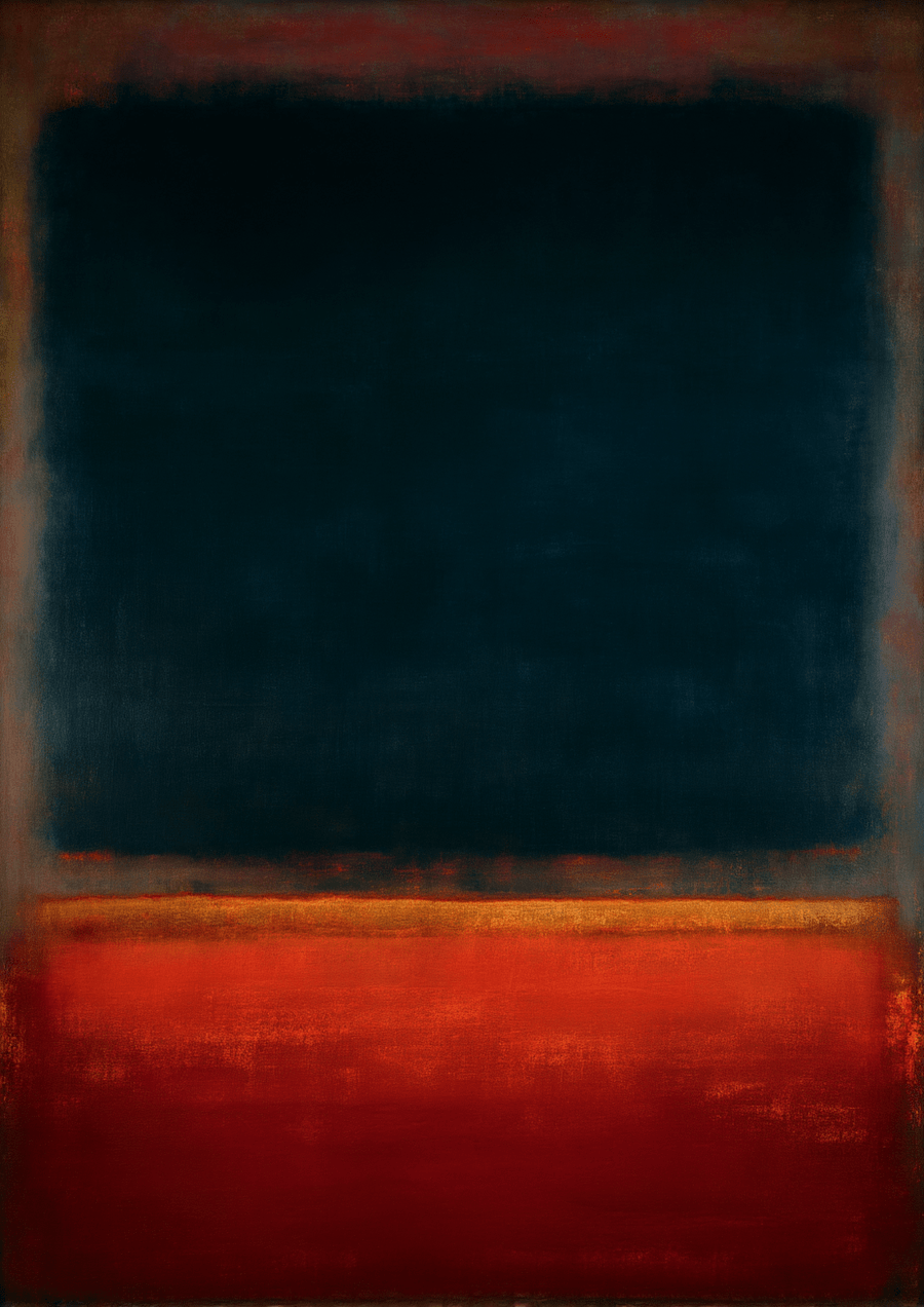 Dark Black and Red Abstract Wall Art Inspired by Mark Rothko